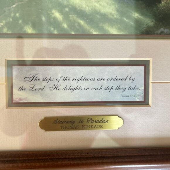 Thomas Kinkade "STAIRWAY TO PARADISE" Framed Print w/Certificate of Authenticity - Picture 12 of 12